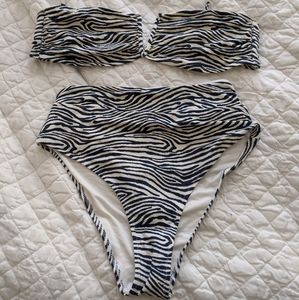 H&M High Waist Bathing Suit🦓